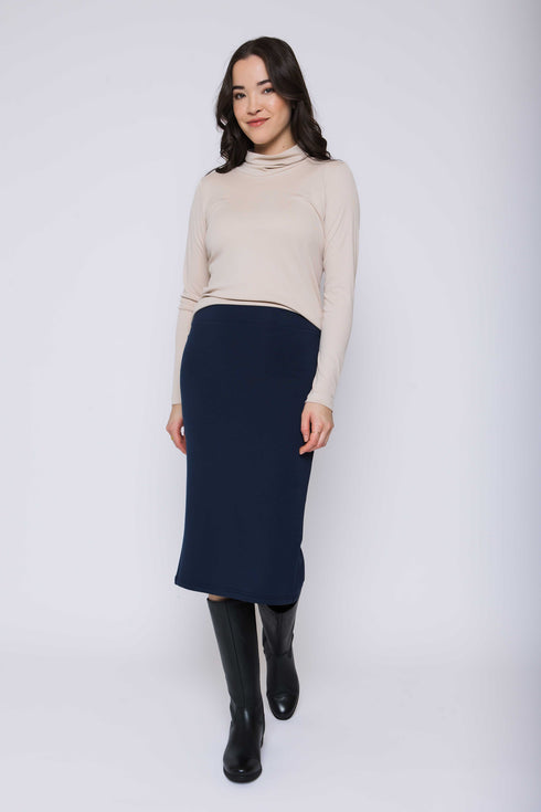 Erin-Luxe Fleece Midi Skirt